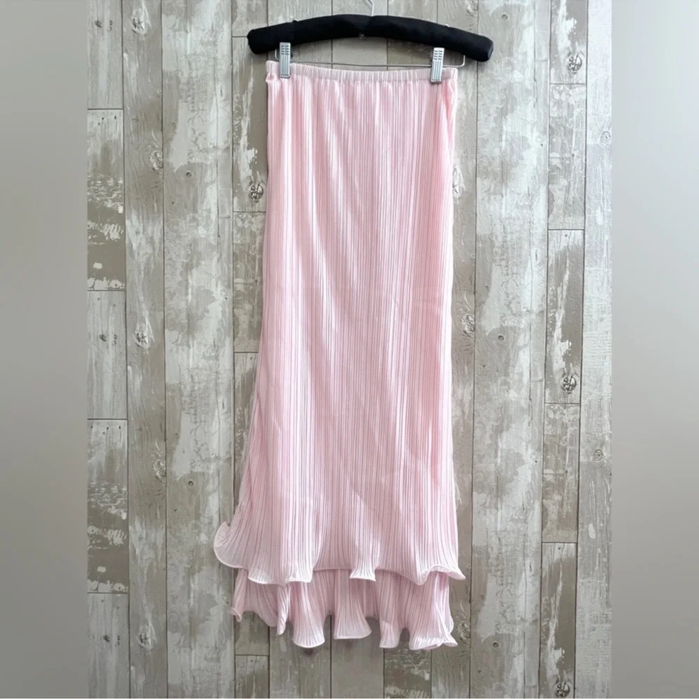 Commense Pleated Layered Ruffle Skirt Set - Picture 3 of 7
